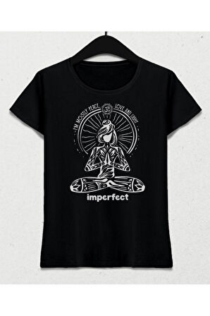 Imperfect Yoga Kadın Siyah Tişört
