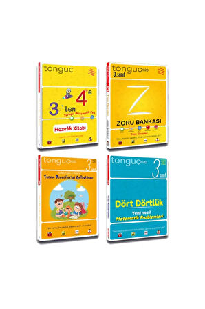 Tonguç 3. Sınıf 3 Ten 4 E Hazırlık Zoru Matematik 4 Lü Tam Set 2020