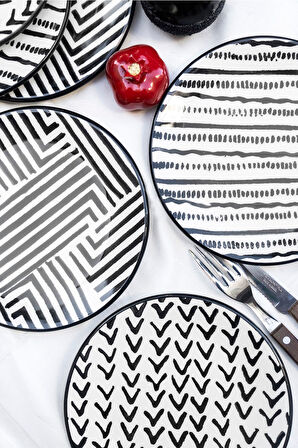 Ethnic 6'lı Pasta Seti-19 Cm.