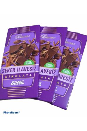 Şeker Ilavesiz Çikolata Sütlü Stevyalı Stevia Ile Tatlandırılmış Diyabetik 100 Gram Şekersiz