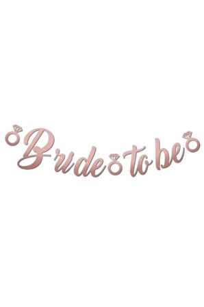 Kaligrafi Banner Bride To Be Rose Gold