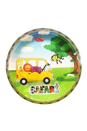 Safari Temalı Karton Tabak 8'li