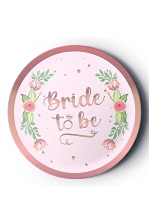 Bride To Be Karton Tabak Rose 8'li