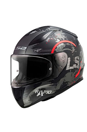 RAPID 2 CIRCLE MAT SİYAH KIRMIZI KASK S