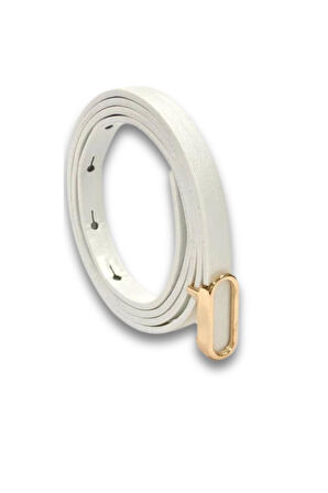 Vos Versa Oval Gold Tokalı Siyah İnce Kadın Kemeri VOSDK0219101