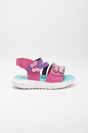 Şirinbebe Şiringenç Kelebek Model Mor Kız Bebek Çocuk Sandalet