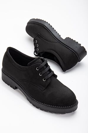 Siyah Süet Kadın Gündelik Ayakkabı