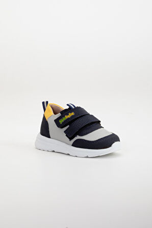 Şirinbebe Şiringenç Ortopedik Sarı Cırtlı Beyaz Taban Erkek Bebek Çocuk Spor Ayakkabı