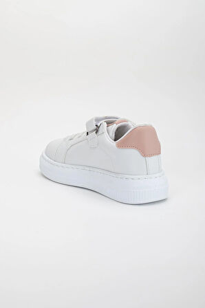 Kız Çocuk Spor Ayakkabı Pudra Cırtlı Yıldız Model Dikişli Taban