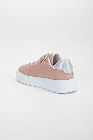 Kız Çocuk Spor Ayakkabı Pudra Yan Püskül Dikişli Taban