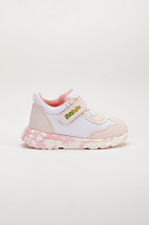 Şirinbebe Ortopedik Kız Bebek İlk Adım Spor Ayakkabı Pudra Cırtlı Anorak Malzeme