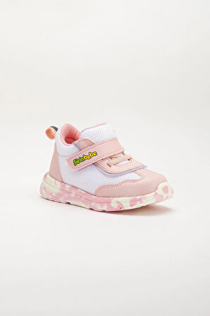 Şirinbebe Ortopedik Kız Bebek İlk Adım Spor Ayakkabı Pembe Cırtlı Anorak Malzeme