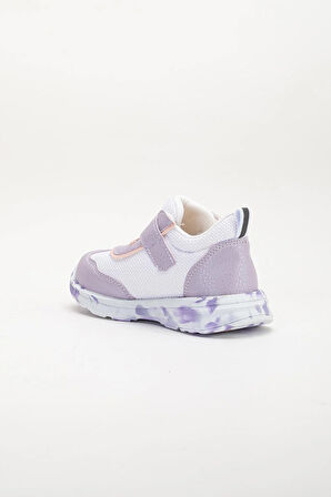 Şirinbebe Ortopedik Kız Bebek İlk Adım Spor Ayakkabı Lila Cırtlı Anorak Malzeme