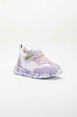 Şirinbebe Ortopedik Kız Bebek İlk Adım Spor Ayakkabı Lila Cırtlı Anorak Malzeme
