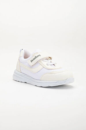 Şiringenç Ortopedik Erkek Çocuk Spor Ayakkabı Beyaz Cırtlı Anorak Malzeme