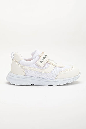 Şiringenç Ortopedik Erkek Çocuk Spor Ayakkabı Beyaz Cırtlı Anorak Malzeme