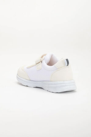 Şiringenç Ortopedik Erkek Çocuk Spor Ayakkabı Beyaz Cırtlı Anorak Malzeme