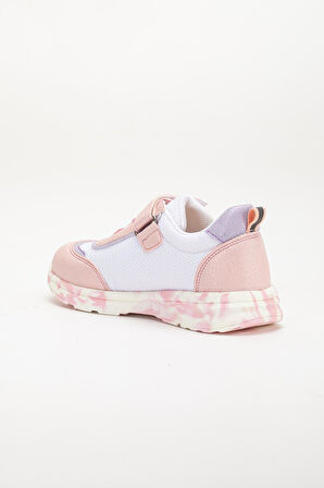 Şiringenç Ortopedik Kız Çocuk Spor Ayakkabı Pembe Cırtlı Anorak Malzeme