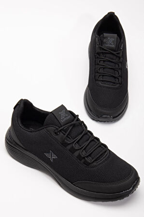 Erkek Spor Ayakkabı Siyah Anorak Bağcıklı Faylon Taban