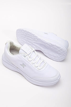 Erkek Spor Ayakkabı Beyaz Anorak Bağcıklı Faylon Taban