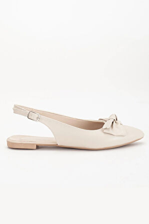 Kadın Babet Ten Arka Açık Fiyonklu