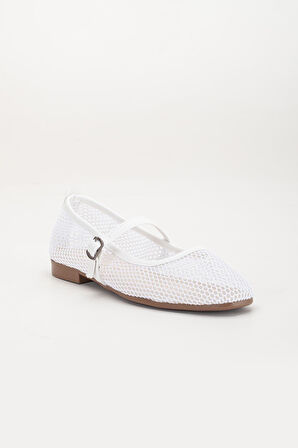 Kadın Babet Beyaz Fileli Baretli