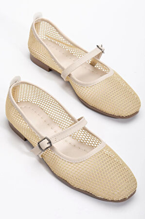 Kadın Babet bej Fileli Baretli