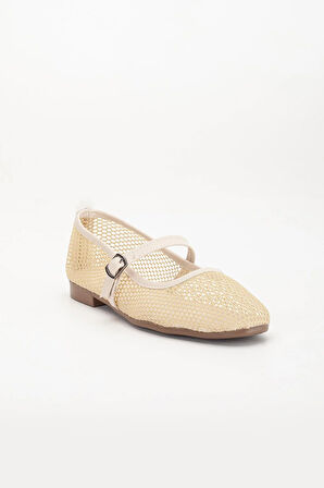 Kadın Babet bej Fileli Baretli