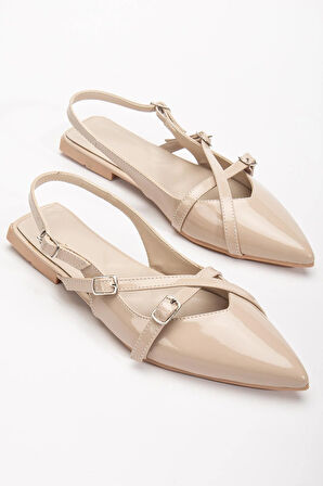 Badın Babet Ten Rugan Çapraz Bantlı Arka Açık Sivri