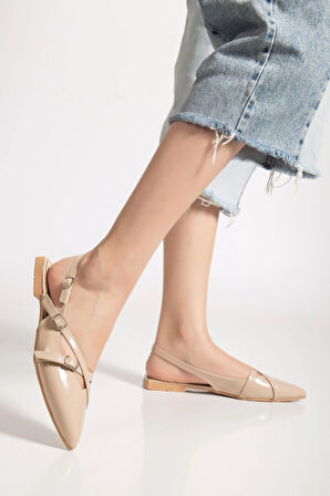 Badın Babet Ten Rugan Çapraz Bantlı Arka Açık Sivri