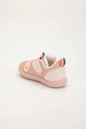 Şirinbebe Ortopedik Kız Bebek İlkadım Ayakkabı Pudra Cırtlı Anorak