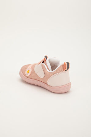 Şirinbebe Ortopedik Kız Bebek İlkadım Ayakkabı Pudra Cırtlı Anorak