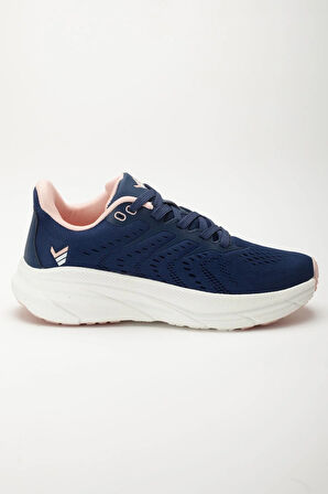 Kadın Spor Ayakkabı Lacivert Hafif Kalın Renkli Taban