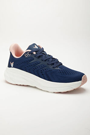 Kadın Spor Ayakkabı Lacivert Hafif Kalın Renkli Taban