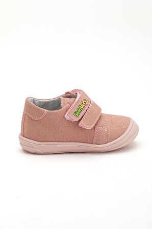ŞirinBebe Ortopedik Kız İlkadım Bebek Ayakkabı Pembe Çift Cırtlı