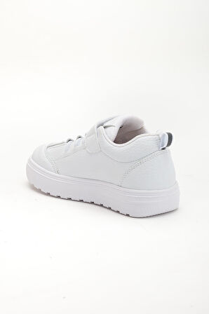 Şirinbebe Şiringenç Erkek Çocuk Spor Ayakkabı Ortopedik Beyaz Cırtlı Elastik Bağcıklı