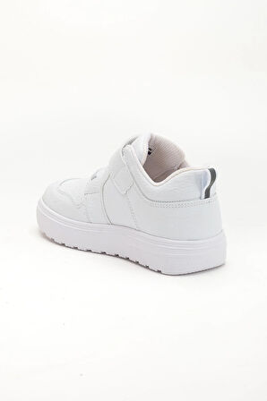 Şirinbebe Şiringenç Erkek Çocuk Spor Ayakkabı Ortopedik Beyaz Cırtlı