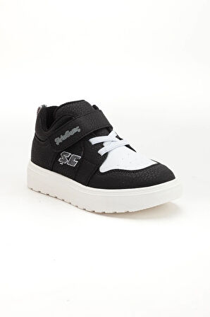 Şirinbebe Şiringenç Erkek Çocuk Spor Ayakkabı Ortopedik Siyah Cırtlı