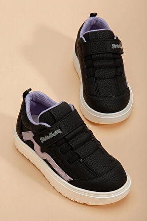 Şirinbebe Şiringenç Kız Çocuk Spor Ayakkabı Ortopedik Lila Cırtlı