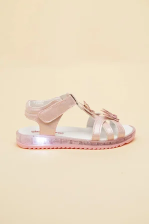 Şirinbebe Ortopedik Kız Çocuk Sandalet Pembe Kelebek Detaylı