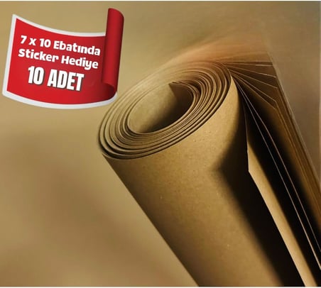 Orbak Kağıt Kraft Kağıt 100x150 cm 90gr 10 Adet Ambalaj, Paketleme, Hediye ve Çeyiz Sarma, Taşıma, Taşınma kahverengi