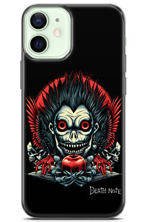 Apple iPhone 12 uyumlu Anime 23 Baskılı Telefon Kabı Death Note Ryuk I