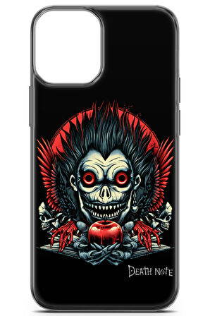 Apple iPhone 12 uyumlu Anime 23 Baskılı Telefon Kabı Death Note Ryuk I