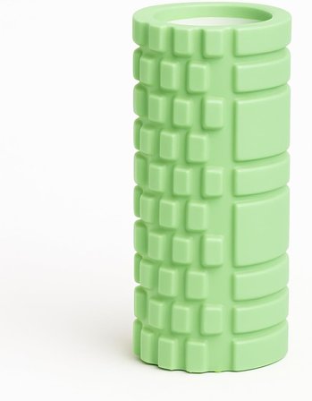 SUNYOGA Foam Roller Masaj Rulosu – Yoga, Pilates, Fitness ve Fizyoterapi İçin EVA Köpük Masaj Aleti (33x14 cm) (Yeşil)