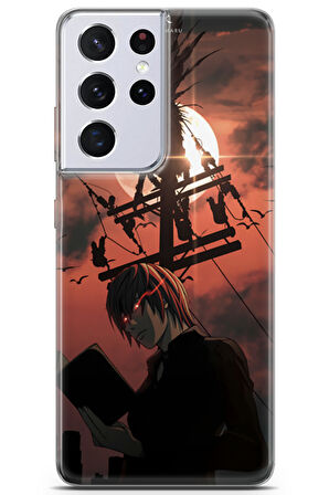 Samsung Galaxy S21 Ultra uyumlu Manga 32 HD Koruma Misa Amane Note
