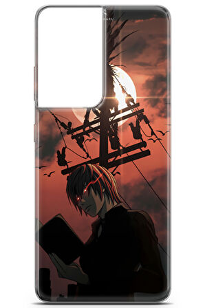 Samsung Galaxy S21 Ultra uyumlu Manga 32 HD Koruma Misa Amane Note