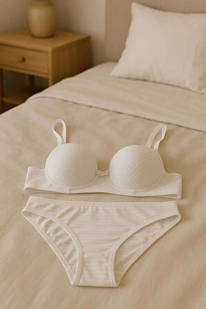 Dolgulu Destekli Toparlayıcı Sütyen Külot Takım