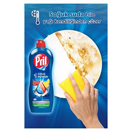 Pril Cold Power Kendinden Yağ Çözme Etkili Sıvı Bulaşık Deterjanı 675g / 653ml (Limon Aromalı)