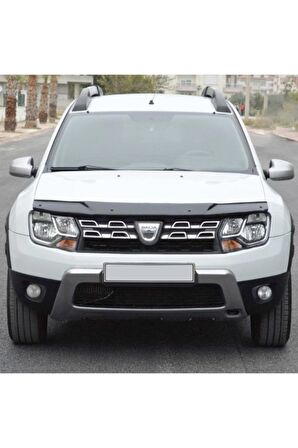 Dacia Duster Ön Kaput Koruma Rüzgarlığı 3mm Akrilik (Abs) Parlak Siyah Deflektör 2013-2017