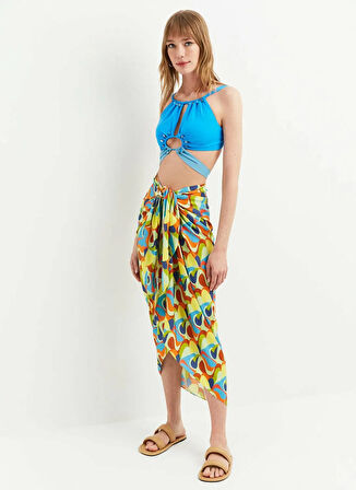 Maliluha Çok Renkli Kadın Pareo Retro Pareo